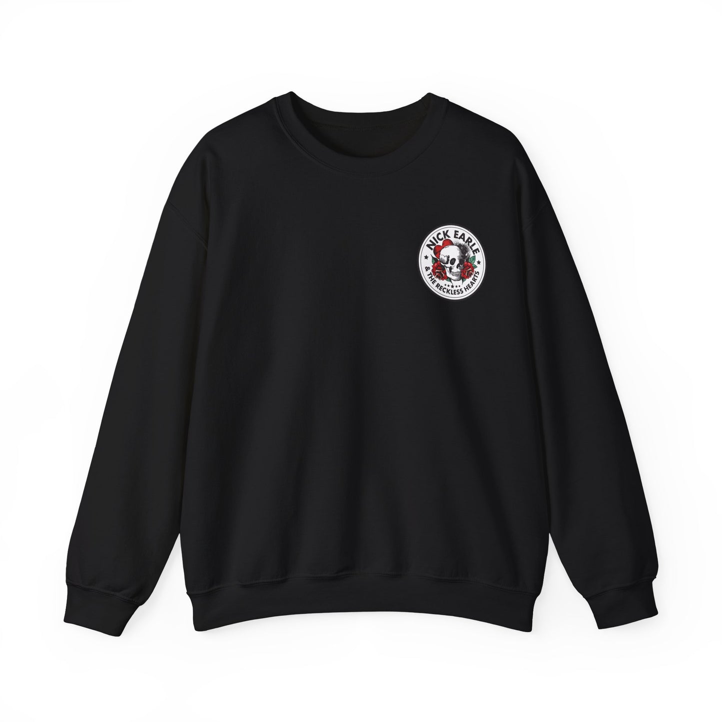 Nick Earle & The Reckless Hearts Skull Crewneck Sweatshirt - Unisex Heavy Blend