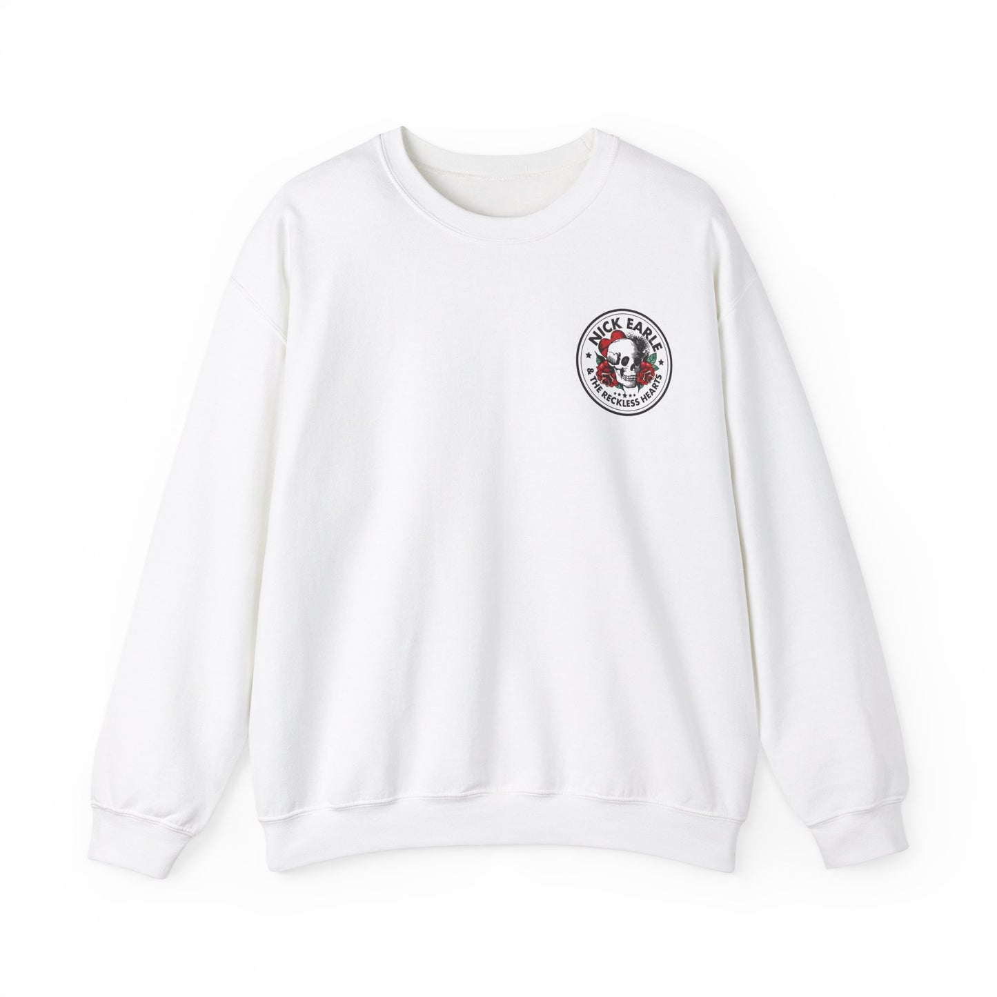 Nick Earle & The Reckless Hearts Skull Crewneck Sweatshirt - Unisex Heavy Blend