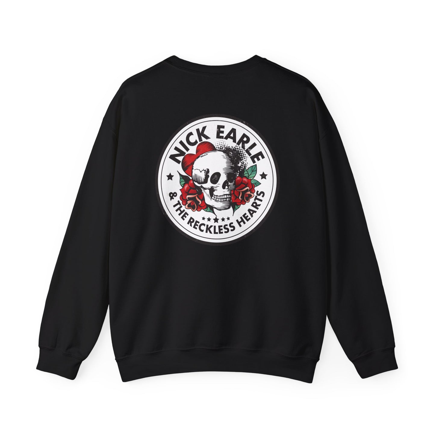 Nick Earle & The Reckless Hearts Skull Crewneck Sweatshirt - Unisex Heavy Blend