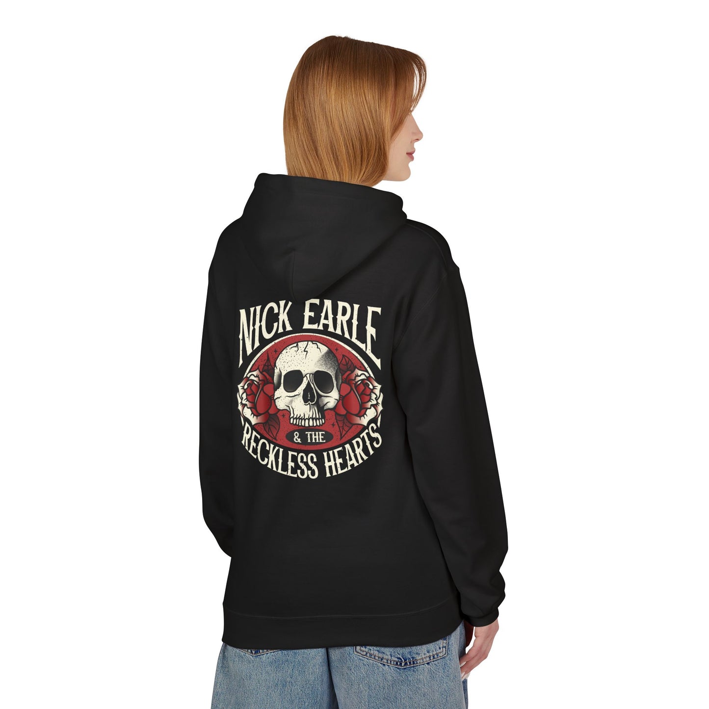 Reckless Hearts Under the Influence Hoodie — Rock & Roll Fleece Hoodie
