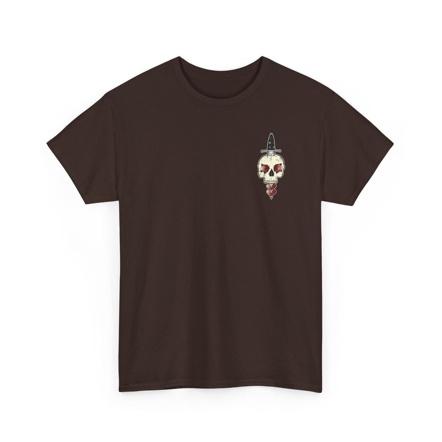 Nick Earle & The Reckless Hearts (LIMITED EDITION)  Unisex Heavy Cotton Tee -  with Skull and Roses Design